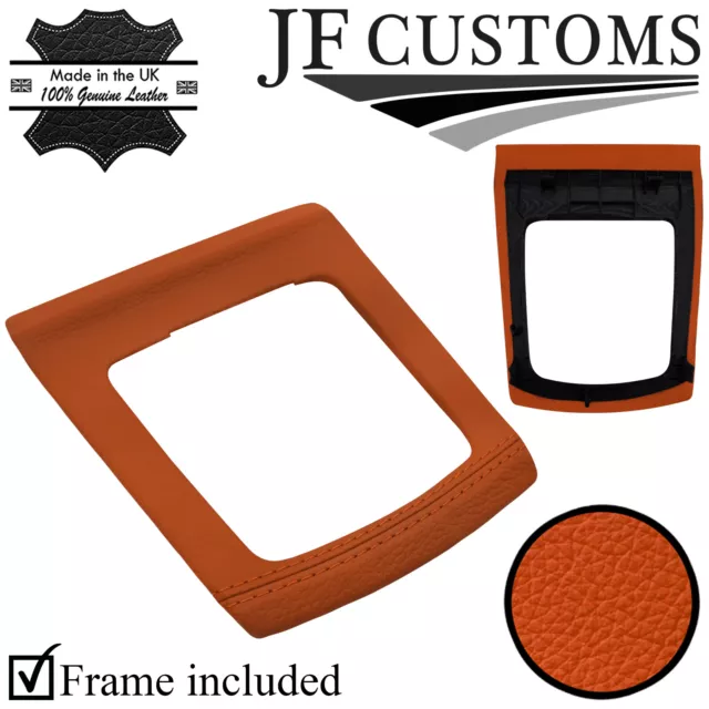 Orange Italian Leather Gear Surround+ Frame For Ford Focus Mk2 05-11