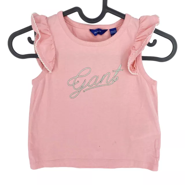 GANT Niña Rosa Logo Camiseta Cuello Redondo Talla 5-6 Años 110/116 CM