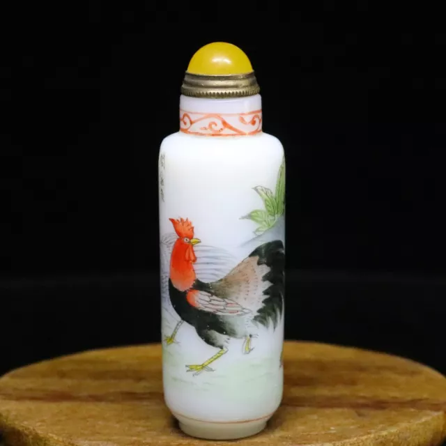 Chinese Old Beijing Colored Glaze Handmade Hand painted Snuff Bottles 92013