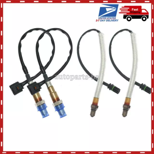 4pcs Oxygen O2 Sensor 1 & 2 for 2009-2015 BMW 750li 4.4L Upstream +Downstream