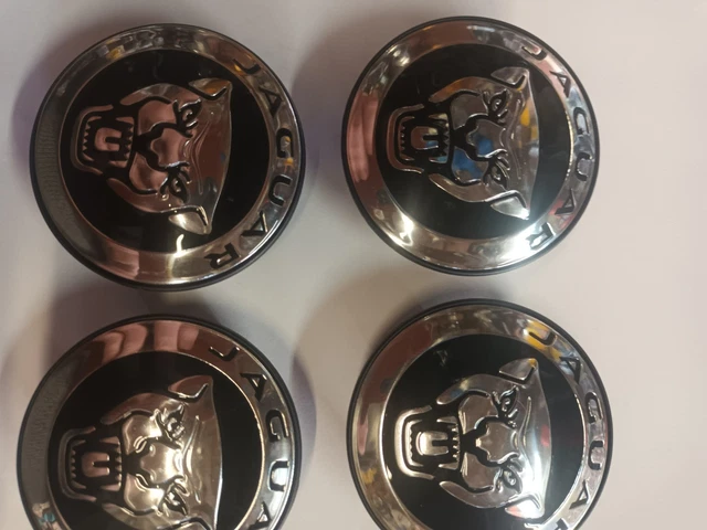 Genuine Jaguar Black Alloy Wheel Centre Cap Badges Brand New  Xf Xe F Pace Xj Xk