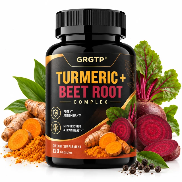 Visualize Complex Roots TURMERIC+ BEET ROOT - Supports Healthy Circulation & Daily Energy,Joint ...