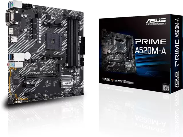 ASUS Prime A520M-A Mainboard AMD Ryzen A320 Sockel AM4 Micro µATX DDR4 M.2