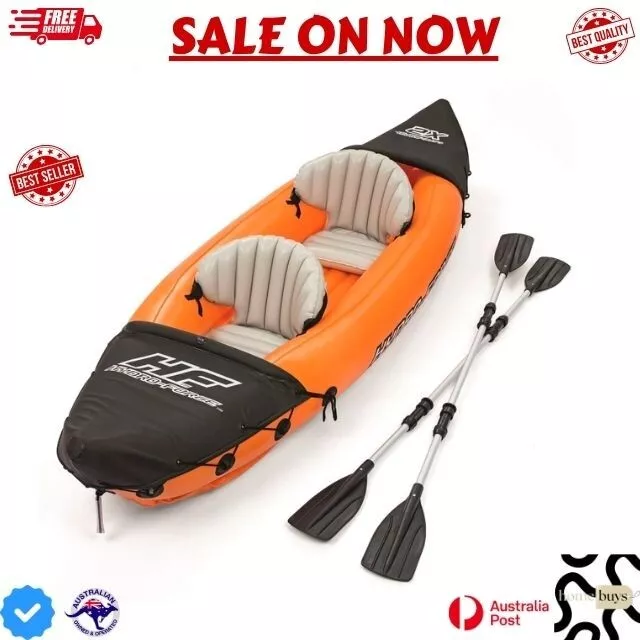 NEW Bestway Inflatable Kayak LITE-RAPID Inflata Shield 2 Adults AU STOCK