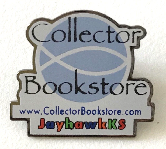 Lapel Pin Collector Bookstore JayhawkKS Ad Souvenir Enameled Metal