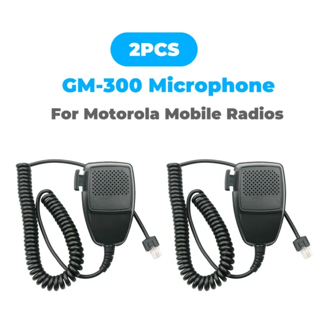 2PC 8 pin HMN3596A Car Mobile Radio Speaker Mic for Motorola GM950 GM300 PRO5100