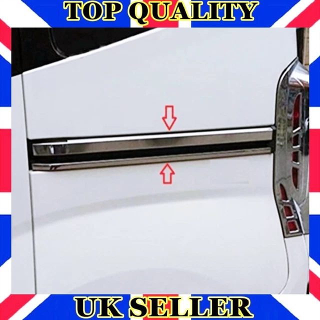 Chrome Sliding Door Rail Trim Covers To Fit Toyota ProAce City (2019