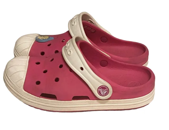 Crocs Classic Pink Bump It Slip-On Clogs Shoes Youth Girls Size 1