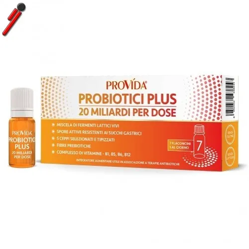Optima Naturals, Provida Probiotici Plus 7 x 8 ml Probiotici Prebiotici Vitamine