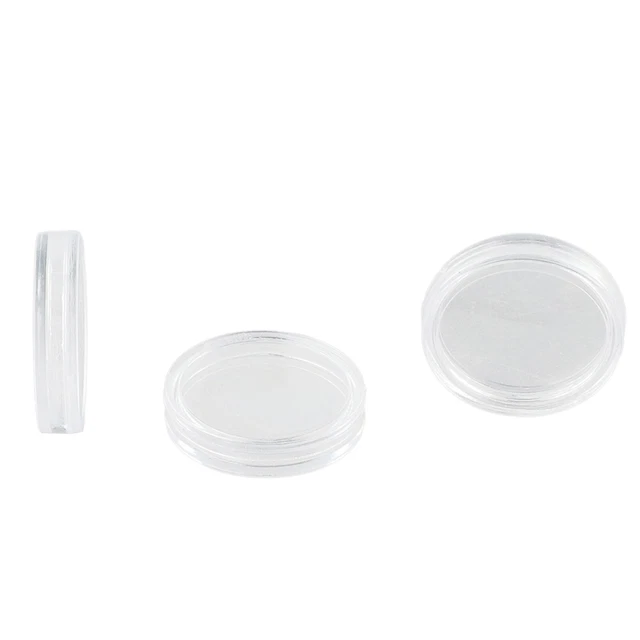 Coin Holders Capsules Transparent Case Plastic Container Organizer Gifts