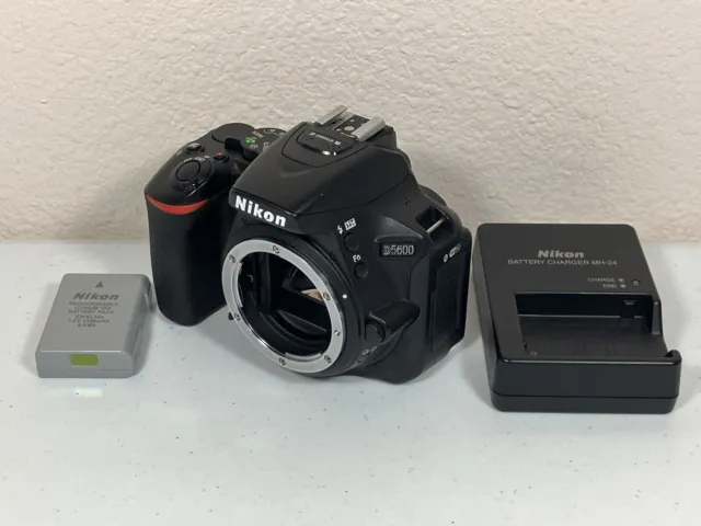 Nikon D5600 24.2 MP Digital SLR Camera - Black (Body Only)