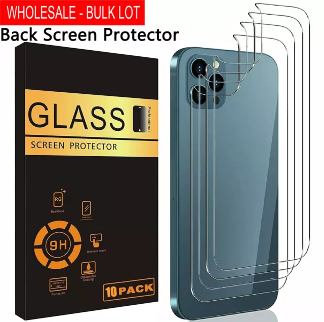 Wholesale Lot Tempered Glass Back Rear Protector For iPhone 15 14 13 12 Pro Max