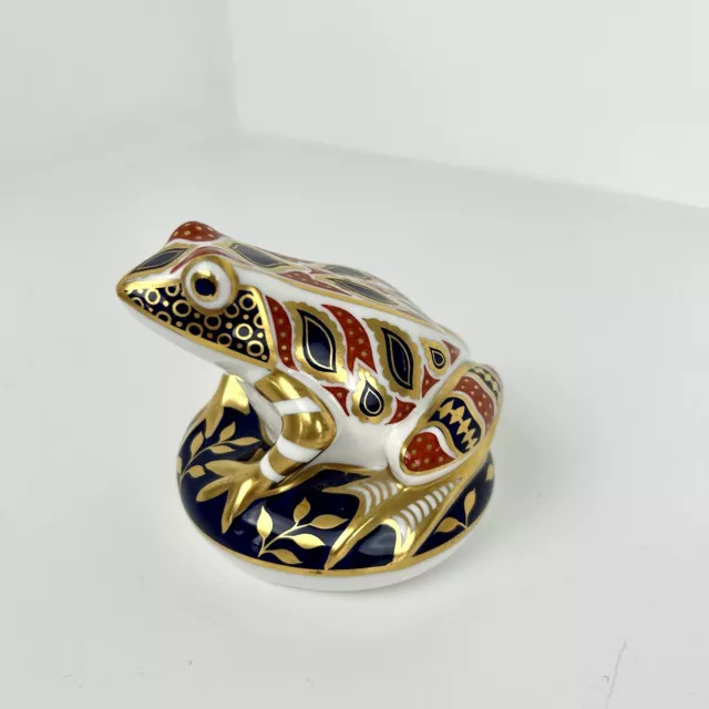 Porcelain Imari Frog Paperweight Decorative Royal Crown Derby? Batrachophile