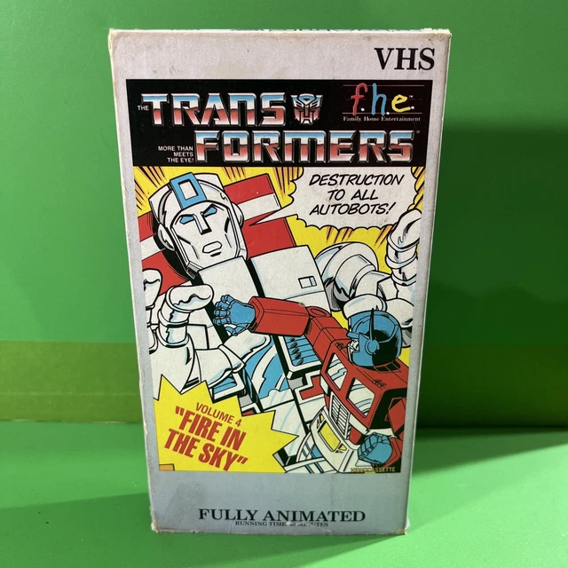 TRANSFORMERS VOLUME 4 Fire in the Sky VHS 1984 FHE Box Vintage RARE VHS