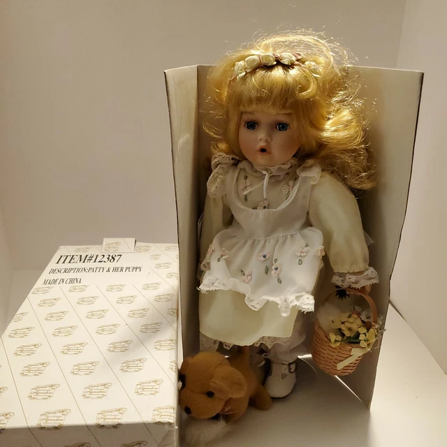 heritage signature collection porcelain doll Patty And Her Puppy New In Box