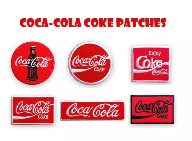 Coca Cola Coke Soda Drinks Embroidered Patches Iron on Sewing on Fabrics