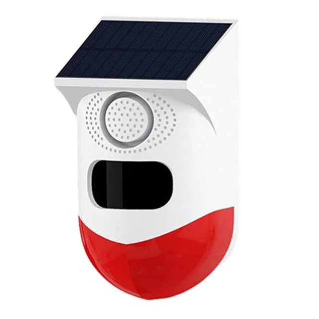 WIFI Solar Motion Sensor Alarm Outdoor Compatible TUYA 120dB SoundSecurity Alarm