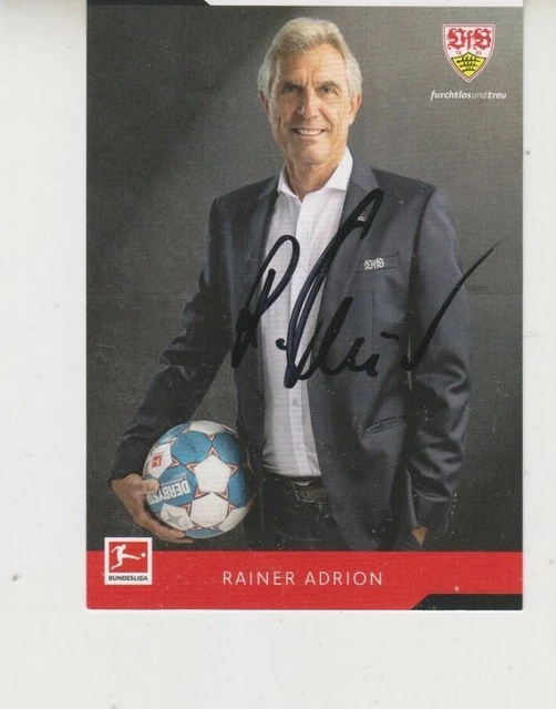 AUTOGRAMMKARTE RAINER ADRION VfB Stuttgart 2021/22 21/22 DFB EM WM EUR