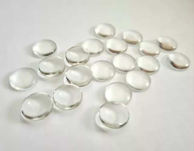 Glas Cabochon Klar Rund 12 mm Transparent Diy 20 STÜCK Schmuck Basteln