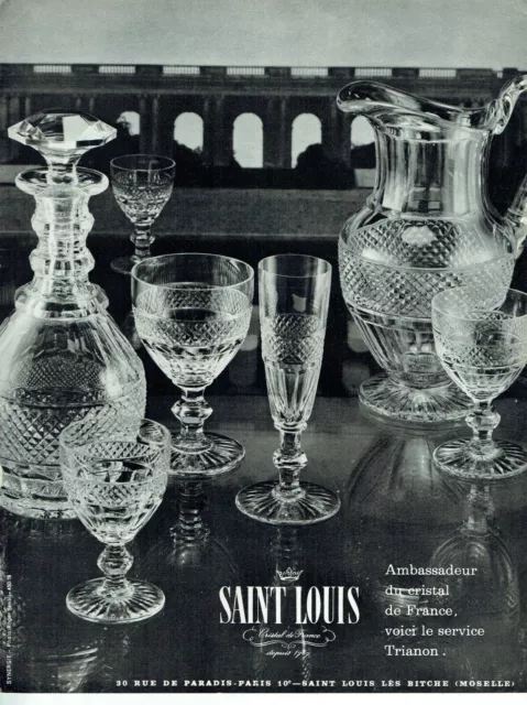 publicité Advertising 11211  1964  Saint-Louis   Cristal de France