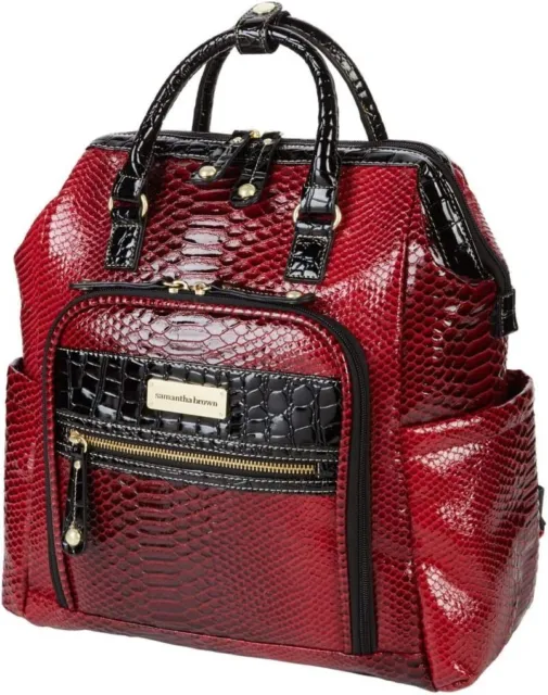 Samantha Brown Ombre Croco Travel Laptop Backpack