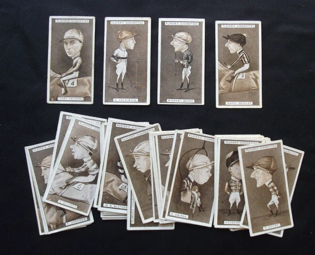VINTAGE CIGARETTE CARDS Racing Caricatures, John Player, 1925. Complete set £12.50 PicClick UK