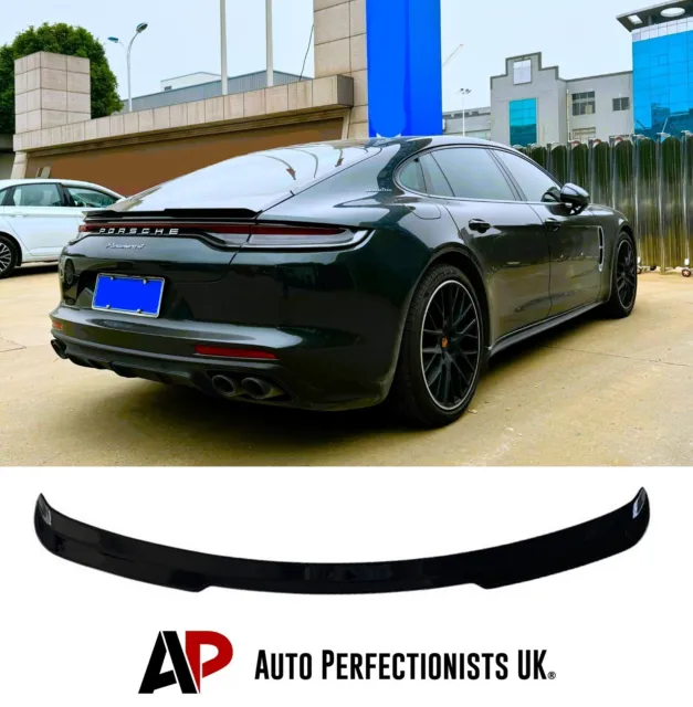 Porsche Panamera 971 Rear Gloss Black Boot Lip Spoiler Wing Body Kit 2016+