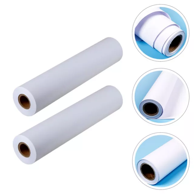 2 Rolls Painting Paper Bulletin Board Paper White Wrapping Paper