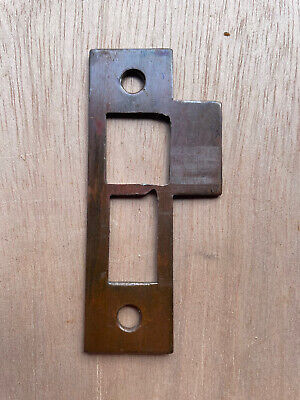 Antique Vintage Art Deco Brass Design Door Lock Strike Plate