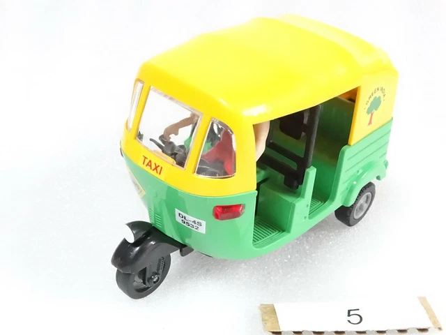 PLASTIC INDIAN AUTO Rickshaw Toy Dummy Pull Back Motion 35.03