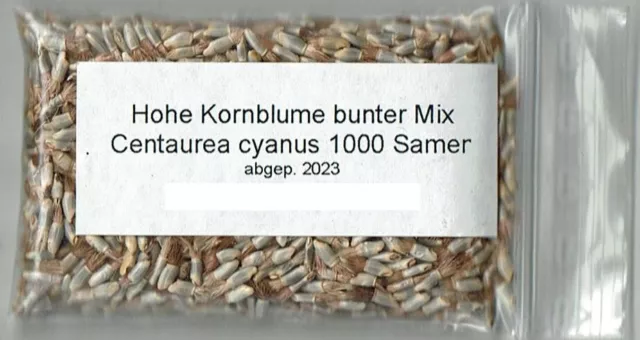 1000 Samen Hohe Kornblume bunter Mix Centaurea cyanus