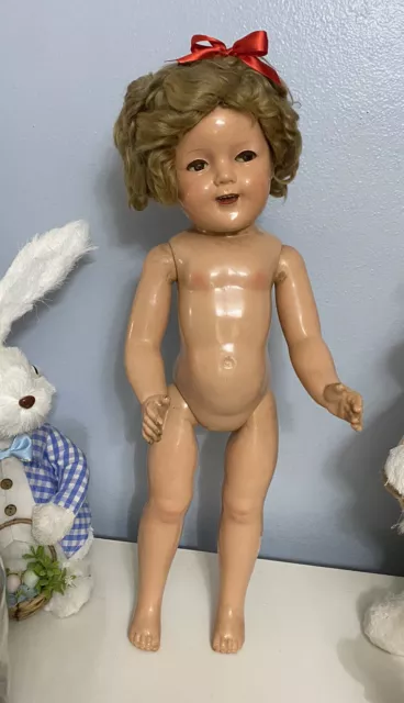 1930’s 25” Ideal Shirley Temple composition doll