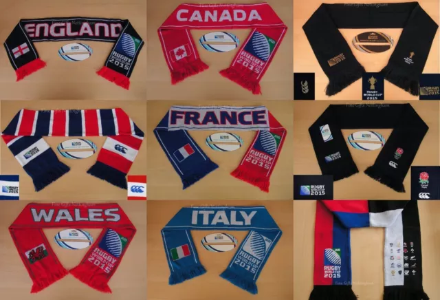 2015 Rugby World Cup Scarves England Wales Italy France Canada Webb Ellis More+