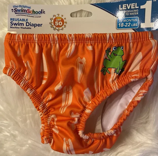 Swimschool Reusable Swim Diaper Level 1 Sz. 18-22 lbs 12 Mo. Swim School Baby