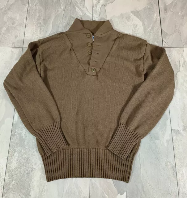 DSCP Garrison Mens Army Sweater Button Jumper / Size M / Green / Military