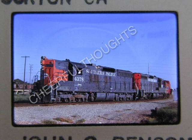 Original  '83 Kodachrome Slide SP Southern Pacific 4378 SD9E Stockton    37L43