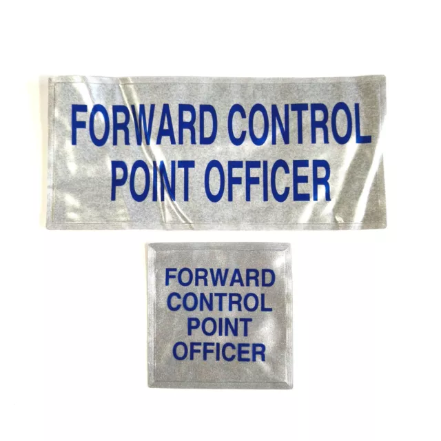 Lot of 2 pcs British Police Reflective Patches Forward Control Point Officer