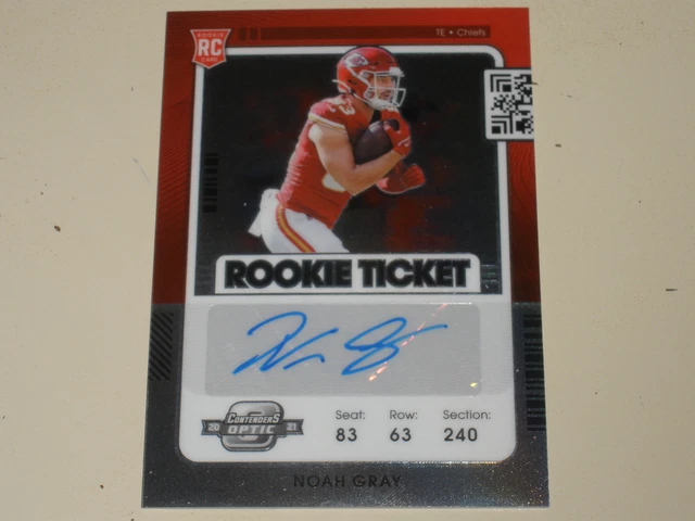 2021 Panini Contenders Optic Rookie Ticket Autograph Auto #182 Noah Gray RC
