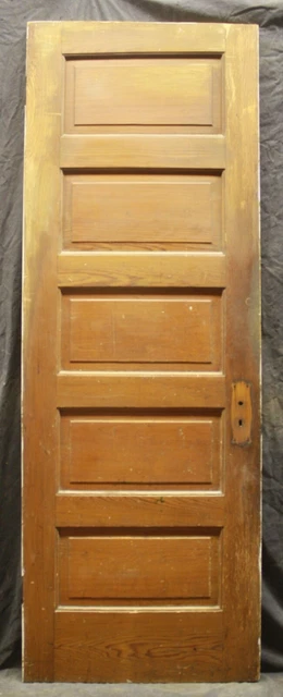 28x79.5" Antique Vintage Old SOLID Wood Wooden Interior Closet Pantry Door Panel