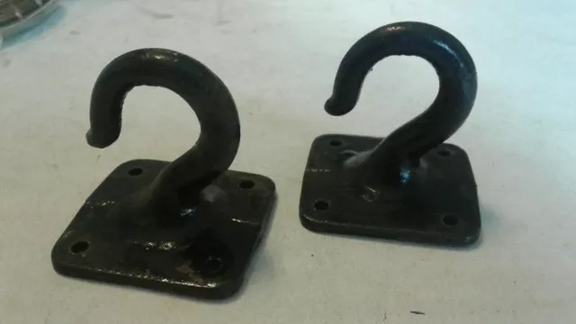 Lot of 2 Old Plant Wall Hooks Porch Ceiling Hooks 2