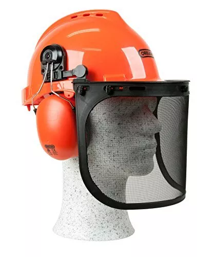 OREGON Yukon Chainsaw Safety Helmet with Protective Ear Muff and Mesh Visor