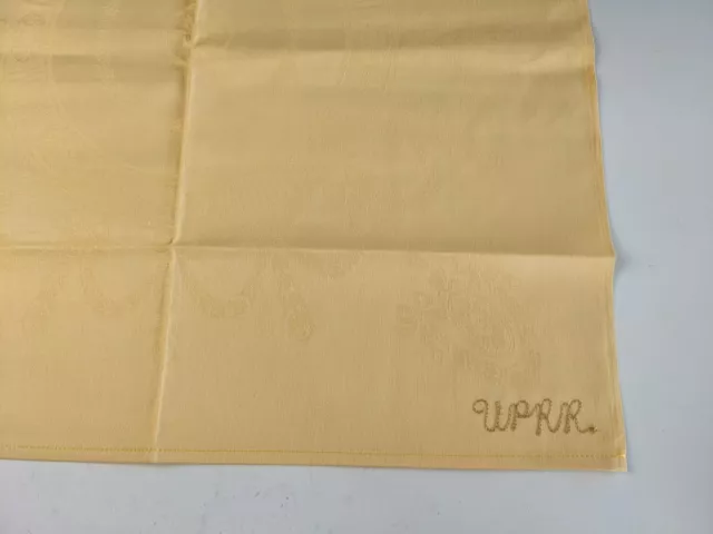 Antique Vtg Union Pacific Railroad Damask Gold NAPKIN (for china) Streamliner 3