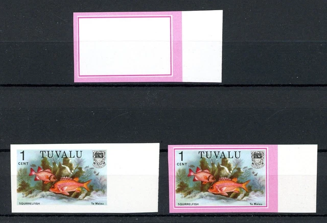 Tuvalu 83 geschnitten postfrisch Phasendrucke, Fische #JP064