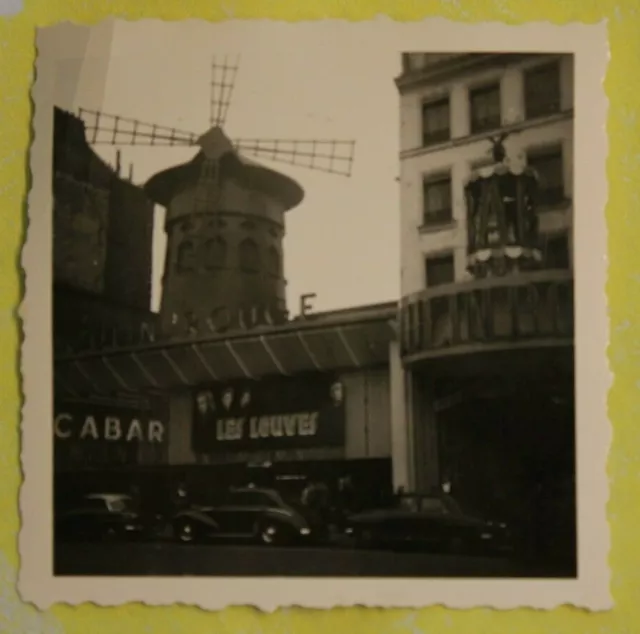 Foto 1951 Moulin Rouge windmühle Paris frankreich car Autos X10