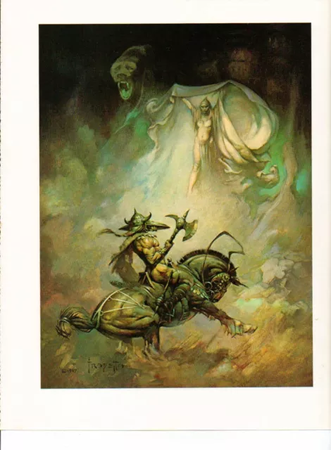 1975 full Color Plate "The Apparition" by Frank Frazetta Fantastic GGA Print