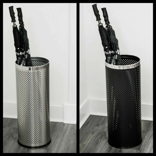 ROUND METAL UMBRELLA Stand Walking Stick Holder Storage Home Office