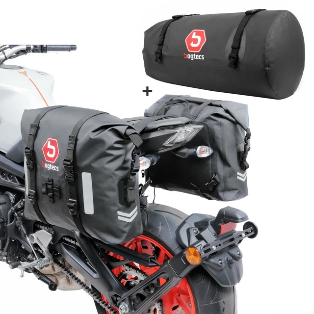 Sacoche cavalière compatible avec Royal Enfield Bullet / Classic 500 laterales Craftride VH4 noir ✓ Achetez maintenant