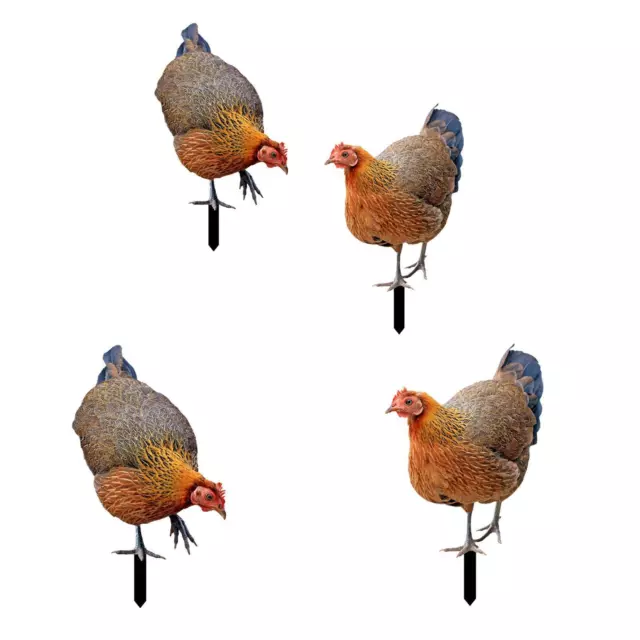 Garden Hen Ornaments Realistic Chicken Sculpture for Patio Pathway Lawn Yard