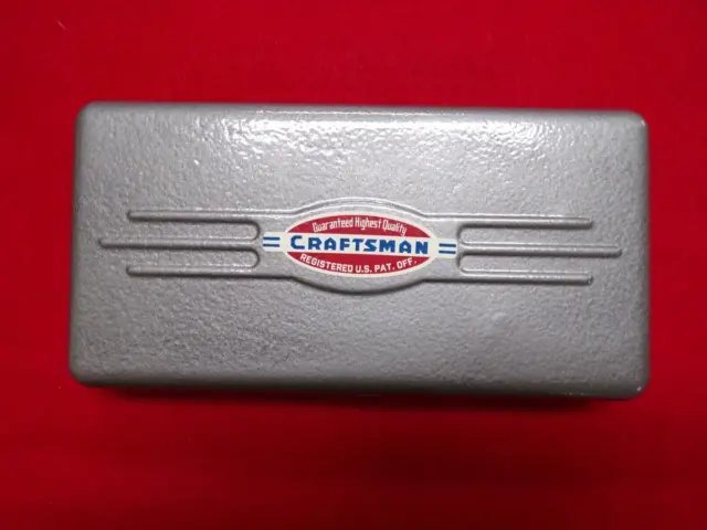 Vintage Craftsman USA 14 Piece 1/4" Drive SAE--Socket Set in Metal Box--=V=