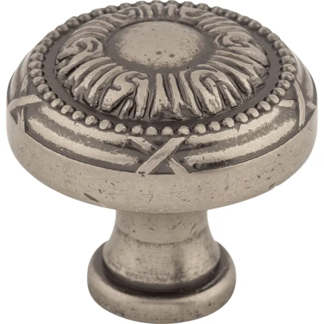 Top Knobs Cabinet  Ribbon Knob 1 1/4 Inch Pewter Antique